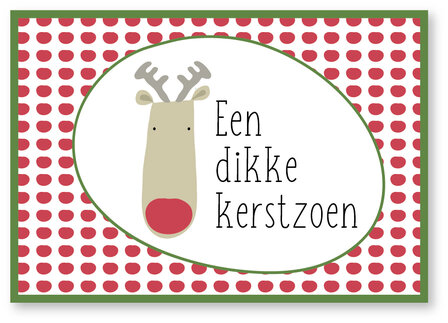 Kerstkaart Bubbel Een dikke kerstzoen !