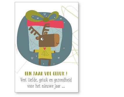 Kerstkaart Drop Een jaar vol geluk !