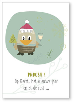 Kerstkaart Drop Proost !