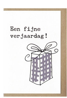 Wenskaart Wood Een fijne verjaardag !