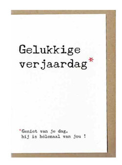 Wenskaart Wood Gelukkige verjaardag !