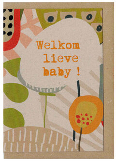 Wenskaart Sun Welkom lieve baby !