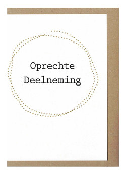 Wenskaart d&#039;Or Oprechte Deelneming