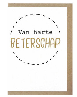 Wenskaart d&#039;Or Van harte beterschap