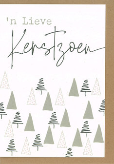 Kerstkaart Bevertje &#039;n Lieve Kerstzoen