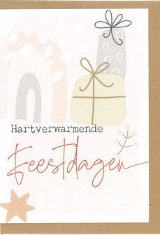 Kerstkaart Bevertje Hartverwarmende Feestdagen !