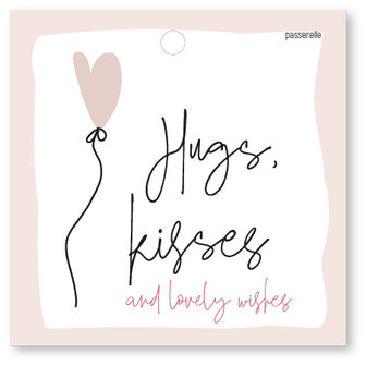 Love kaartje Hugs kisses