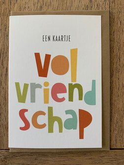 wenskaart voller Een kaartje vol vriendschap