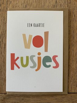 wenskaart voller Een kaartje vol kusjes