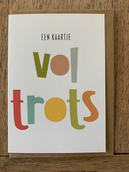 wenskaart voller Een kaartje vol trots