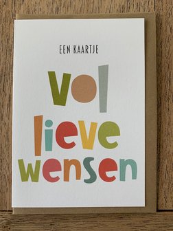 wenskaart voller Een kaartje vol lieve wensen 