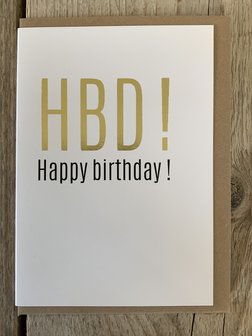 Wenskaart punkt HBD !