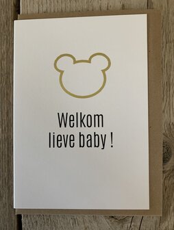 Wenskaart-Punkt-Welkom lieve baby !