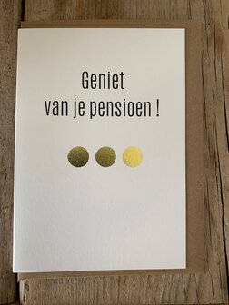 Wenskaart-Punkt-Geniet van je pensioen !