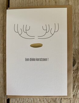 Kerstkaart Anton Een dikke kerstzoen