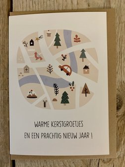 Kerstkaart Belle Warme kerstgroetjes en een prachtig nieuw jaar !