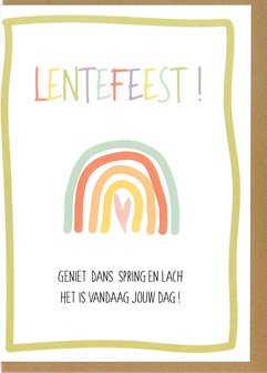 Communiekaart Occa Lentefeest regenboog