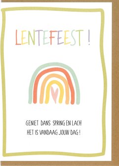 Communiekaart Occa Lentefeest regenboog