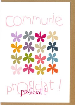 Communiekaart Occa Communie bloemetjes