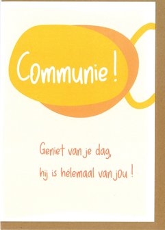 Communiekaart Occa communie geel oranje