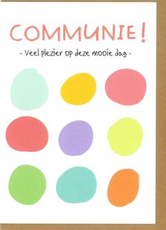 Communiekaart Occa communie kleur
