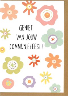 Communiekaart Occa communie kleine bloemetjes