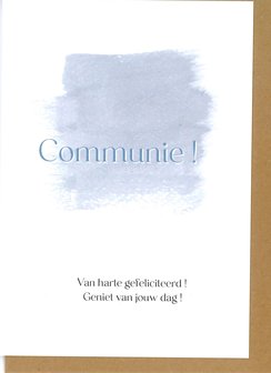 Communiekaart Occa communie spat blauw