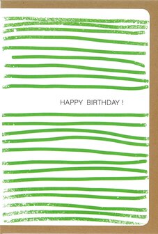 Wenskaart Acumi Happy Birthday groen