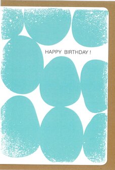 Wenskaart Acumi Happy Birthday licht blauw