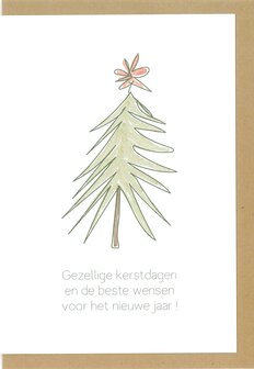 Kerstkaart Paint Gezellige Kerstdagen en de beste wensen