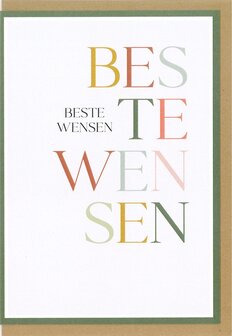 Kerstkaart Wish Beste wensen