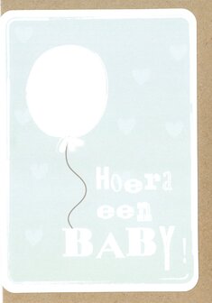 wenskaart Power Hoera een baby !