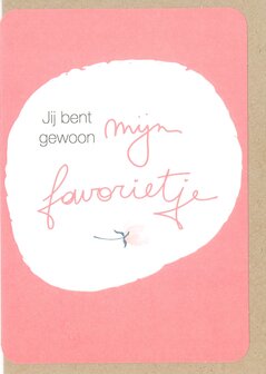 wenskaart Power Jij bent mijn favorietje !