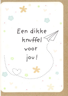 wenskaart Power Een dikke knuffel voor jou !