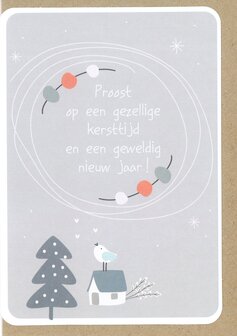 Kerstkaart View Proost op een gezellige kersttijd en een geweldig nieuw jaar !