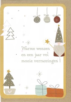 Kerstkaart Etoile Warme wensen en een jaar vol mooie verrassingen !