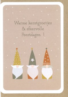 Kerstkaart Etoile Warme kerstgroetjes en sfeervolle feestdagen !