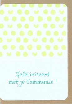 Communiekaart Fun Communie Groen/blauw