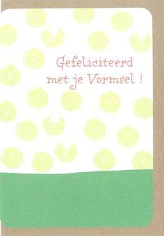 Communiekaart Fun Vormsel groen