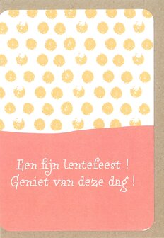 Communiekaart Fun Lentefeest oranje rood