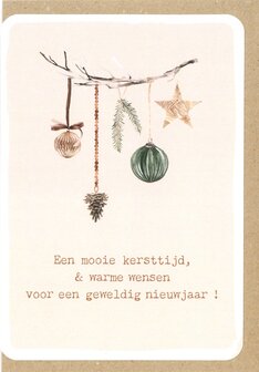 Kerstkaart Cozy Een mooie kersttijd en warme wensen