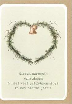 Kerstkaart Cozy Hartverwarmende Kerstdagen en veel geluksmomentjes