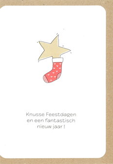 Kerstkaart Go Knusse feestdagen en een fantastisch nieuw jaar !