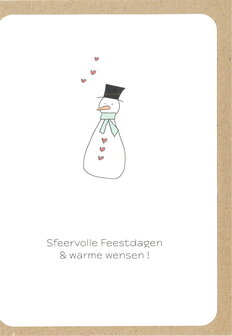 Kerstkaart Go Sfeervolle feestdagen en warme wensen
