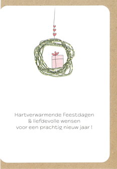 Kerstkaart Go Hartverwarmende feestdagen en liefdevolle wensen