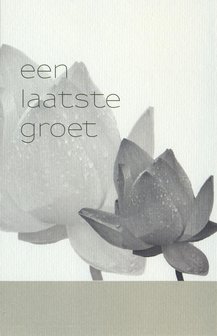 Lotus rouwkaart Een laatste groet