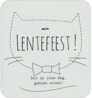 Wenskaart Prestige Communie Lentefeest ! poes