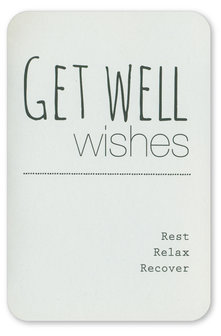 Wenskaart Prestige Get well wishes