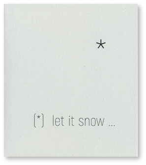 kerstkaart noir Let it snow