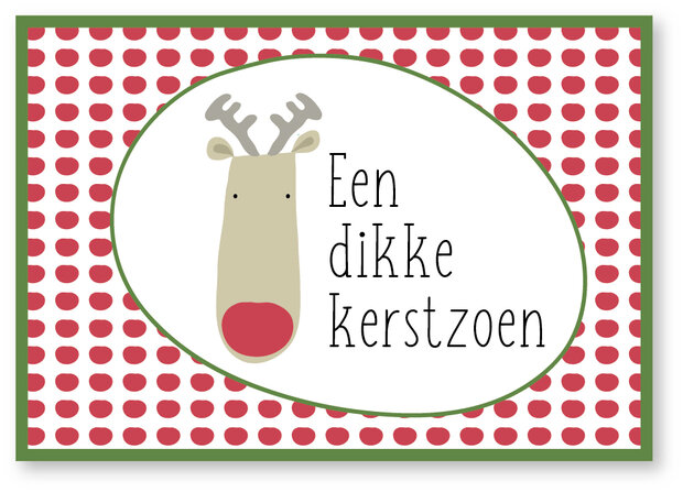 Kerstkaart Bubbel Een dikke kerstzoen !